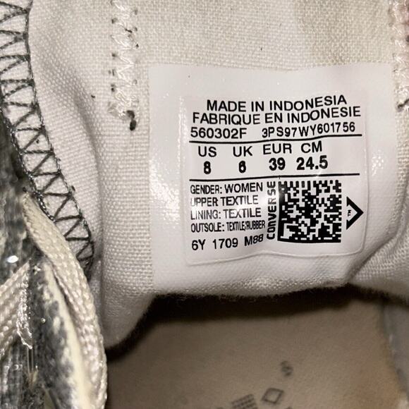 Converse Womens US Size 8 Chuck Taylor All Star 560302F Gray Sneaker Shoes - Picture 10 of 11